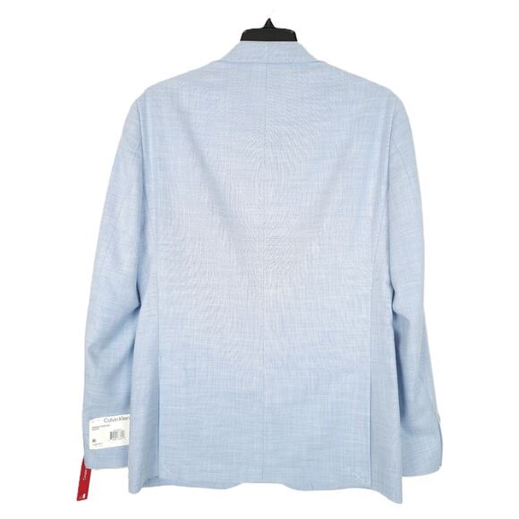 Calvin Klein Men's Slim-Fit Stretch Sport Coat Blazer Heather Light Blue 38R NWT - Picture 3 of 7